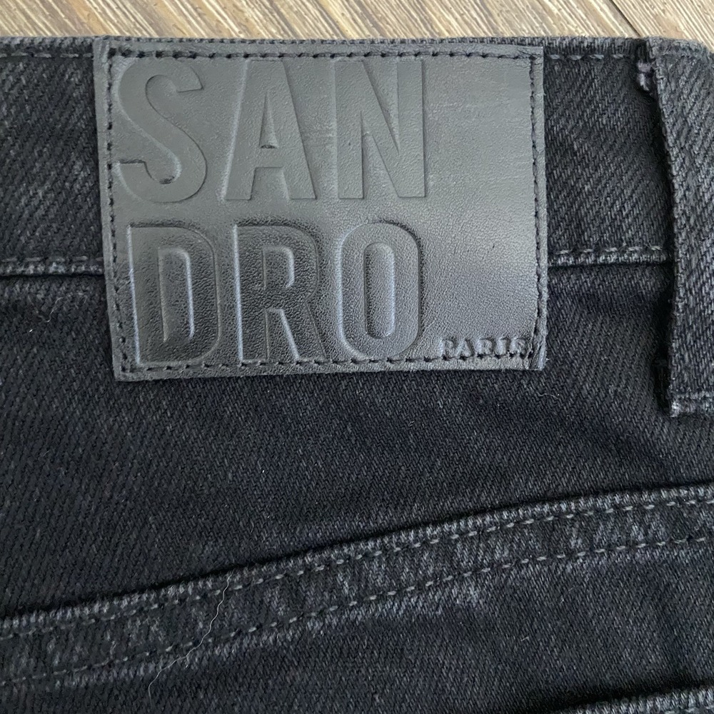 Sandro Paris Rudolphe High-Rise Flare Black Jeans - Picture 8 of 12